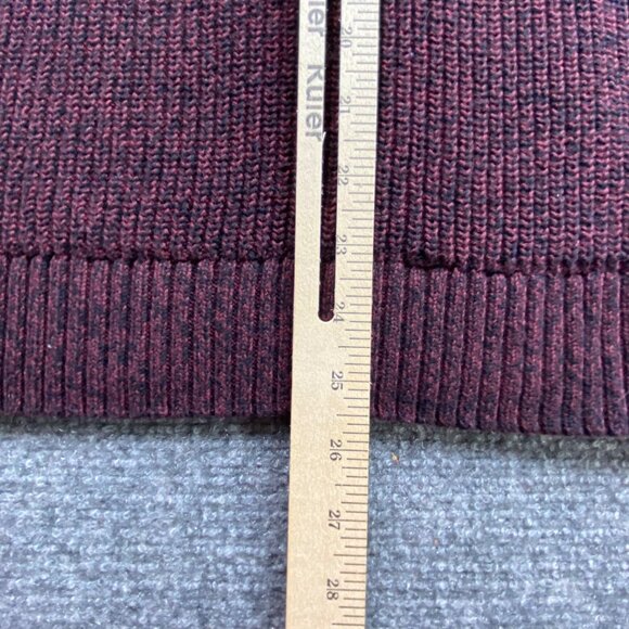 VTG INC International Concepts Sweater Mens M Maroon 1/4 Zip Ribbed Hong Kong - Picture 10 of 12